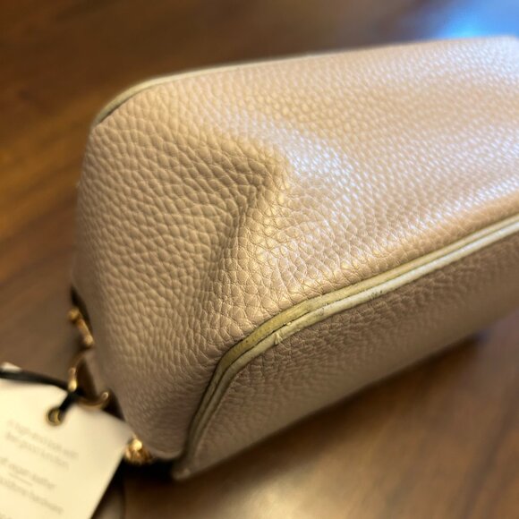 NWT Kedzie Vegan Leather Crossbody Bag Tan Small Removable Straps Zip Closure - Picture 7 of 16